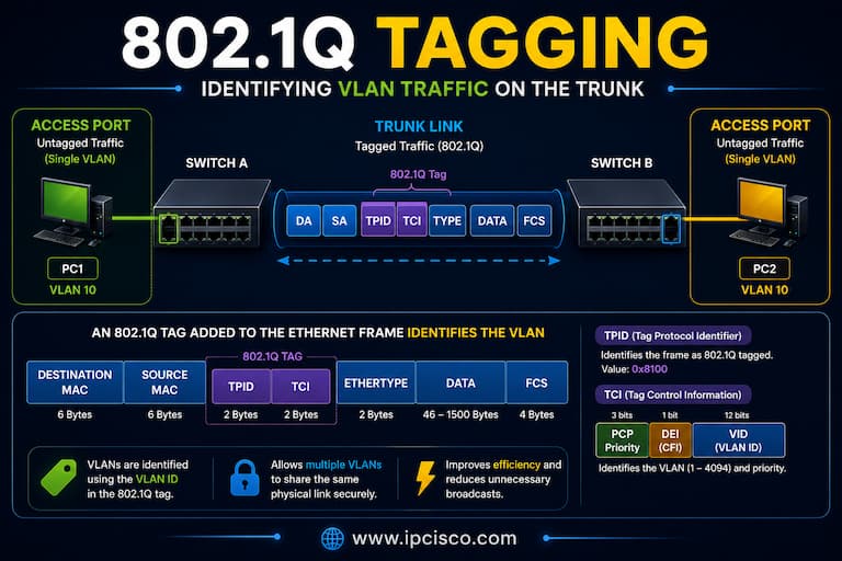 VLAN trunk 8021q tagging