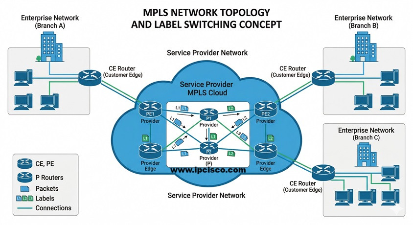 basic mpls topology example