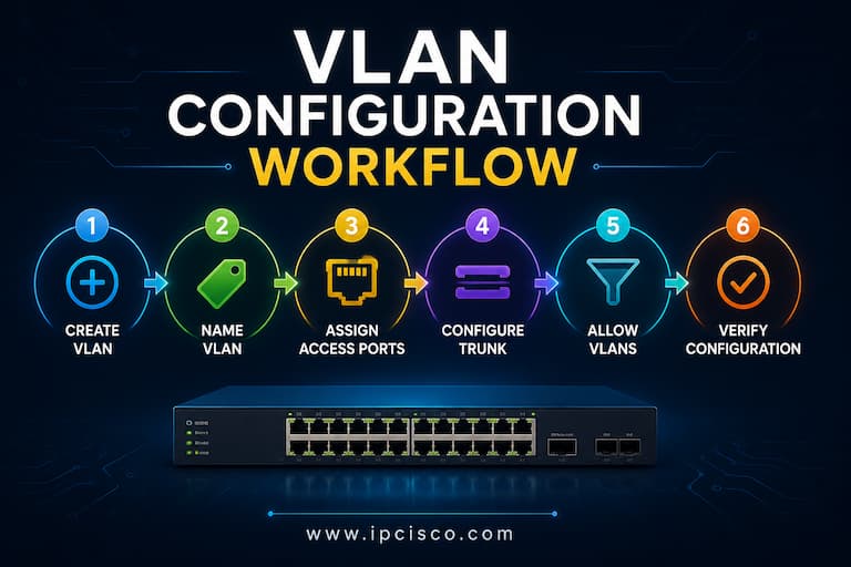 cisco vlan configuration workflow, Cisco VLAN Configuration Steps