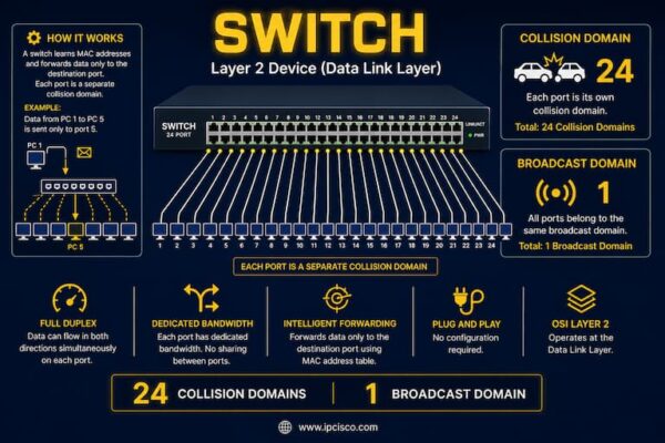Switches Overview | Switches Basics | Tables | CAM | TCAM ⋆ IPCisco