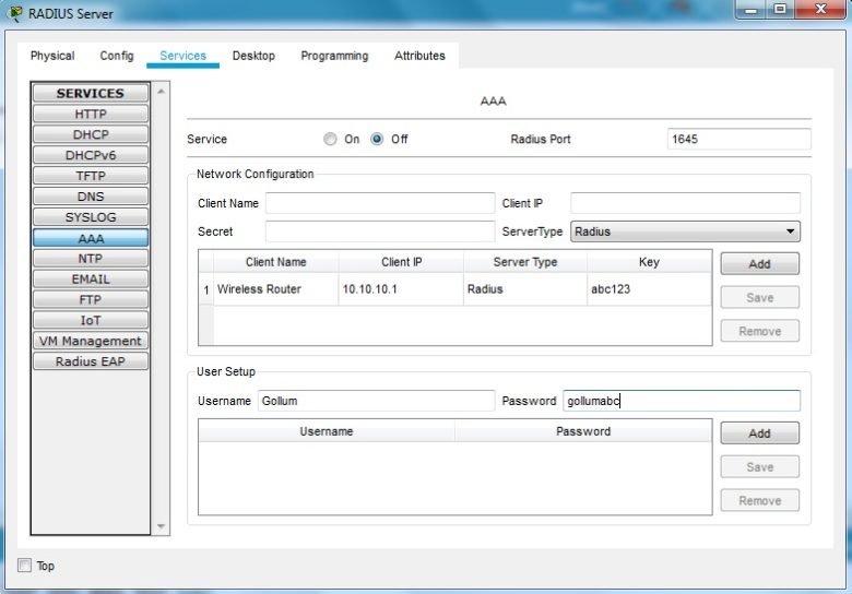 Cisco RADIUS Server Configuration on Packet Tracer ⋆ IPCisco