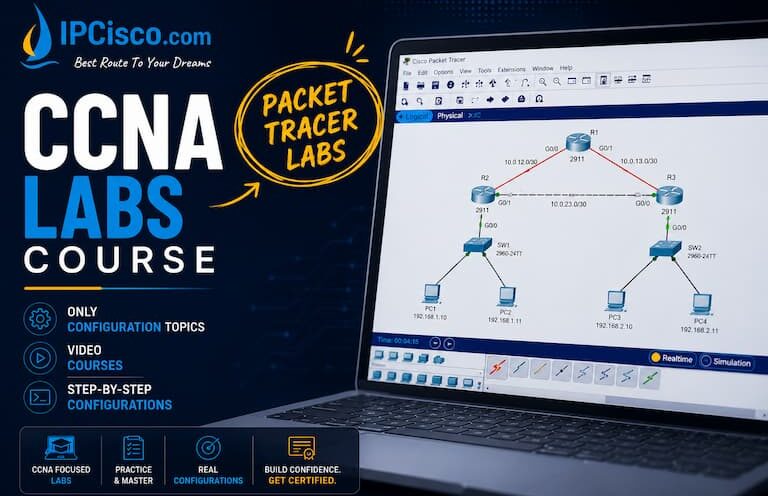 CCNA Labs Course with Cisco Packet Tracer configuration labs