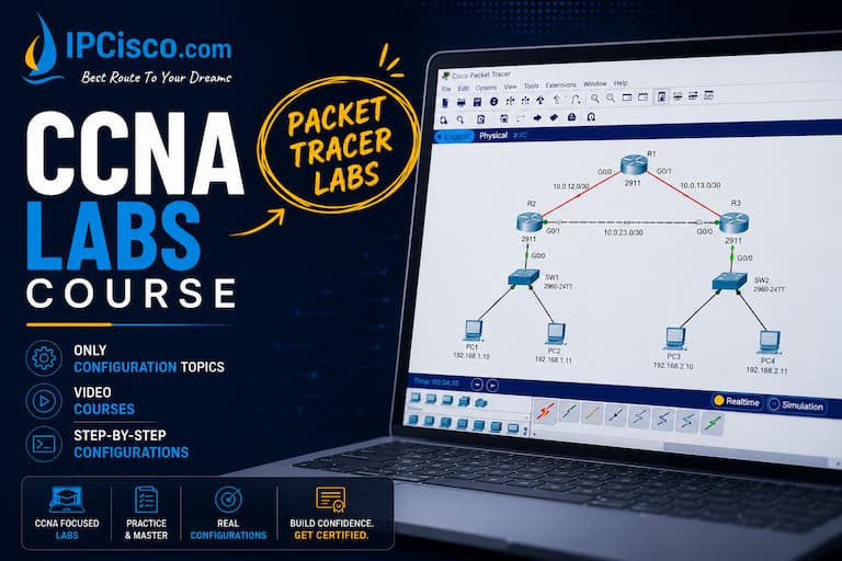 CCNA Labs Course with Cisco Packet Tracer configuration labs