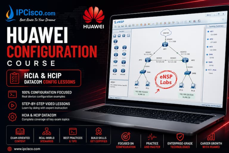 Huawei Configuration Course with HCIA HCIP Datacom and eNSP labs