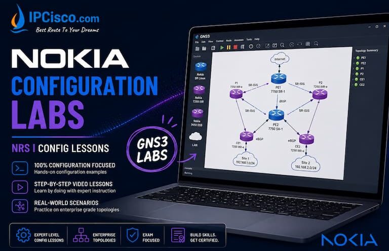 Nokia Configuration Labs with NRS I lessons and GNS3 labs