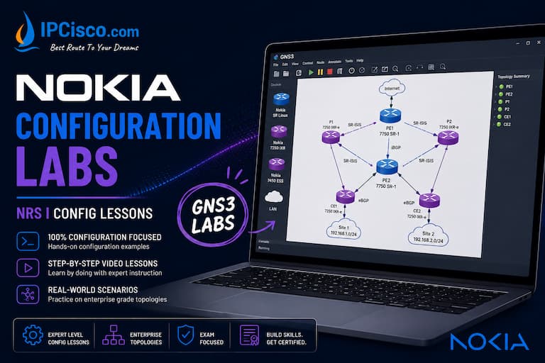 Nokia Configuration Labs with NRS I lessons and GNS3 labs