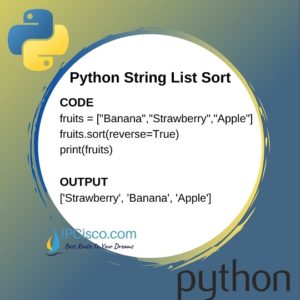 Python String Lists | String List Sort | String List Join ⋆ IpCisco