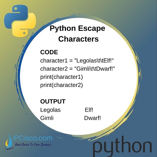 Python String Escape Characters Which Ones Are Escape Characters? ⋆