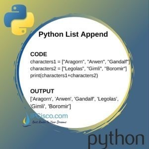 Python List Append | Python Append Method | Plus (+) Method ⋆ IpCisco