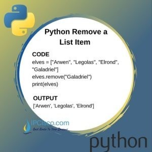 Python List Remove | Python Remove Method | Remove List Item⋆ IpCisco