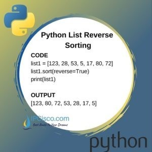 Python List Sort | How To Sort Lists? | Sort & Reverse Methods ⋆ IpCisco