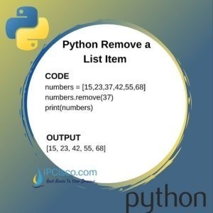 Python List Remove | Python Remove Method | Remove List Item⋆ IpCisco