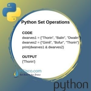 Python Set Operations | union | intersection | difference Methods⋆ IpCisco