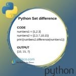 Python Set Methods | Add | Discard | Union | Difference | Copy ⋆ IpCisco