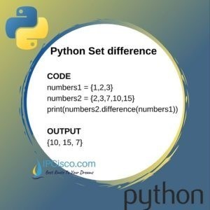 Python Set Methods | Add | Discard | Union | Difference | Copy ⋆ IpCisco