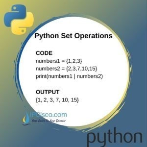 Python Set Operations | union | intersection | difference Methods⋆ IpCisco