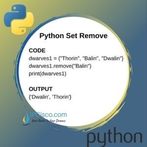 Python Set Remove Methods | Remove | Discard | Pop | Clear ⋆ IpCisco