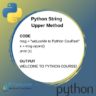 Python String Methods | lower | upper | format | strip | join method⋆ ...
