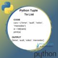 Python Tuple to List | How to Convert Python Tuple To Python List⋆ IpCisco