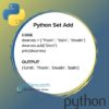 Python Set Add | How to Add to Python Sets? | Add | Update⋆ IpCisco