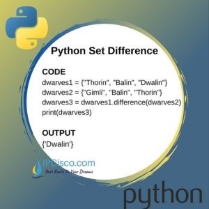 Python Set Difference | How To Find Uncommon Items of Sets? ⋆ IpCisco