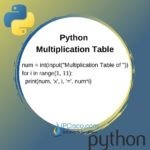 Python Finding Multiplication Table ⋆ IpCisco