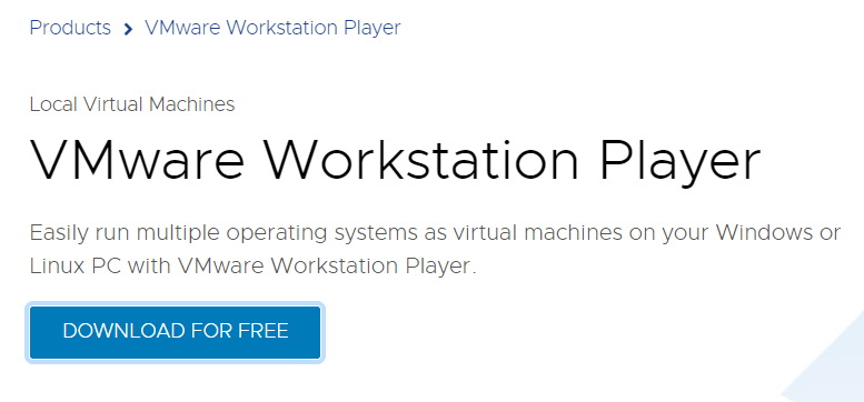 Download VMware Workstation Player