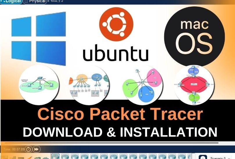 cisco packet tracer download and installation on Windows, MAcOs and Linux