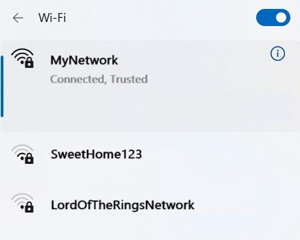 how to find SSID in windows