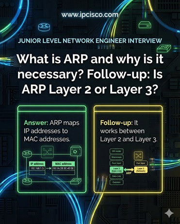 Junior Network Engineer Interview Question what is ARP