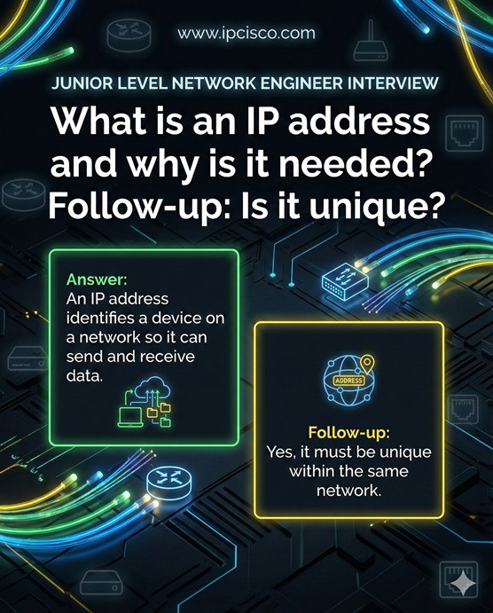 Junior Network Engineer Interview Question ip address