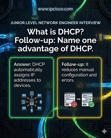 Junior Network Engineer Interview Question what is DHCP