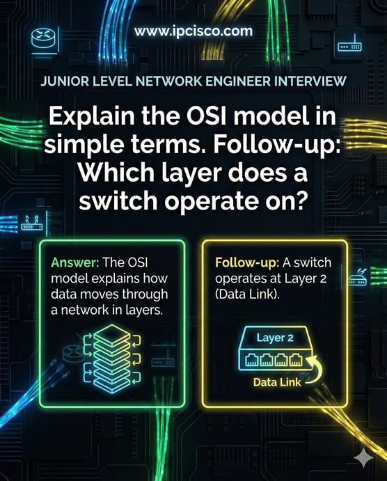Junior Network Engineer Interview Question OSI Model