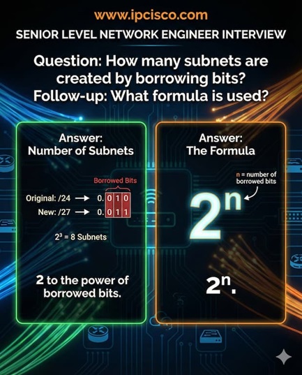 Senior network enigneer interview questions about subnetting and borrowed bits