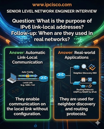 IPv6 Link-Local Address interview questions for network engineers