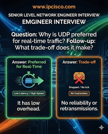 UDP interview questions for senior network engineers