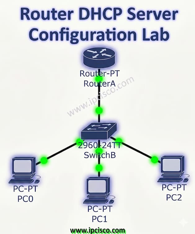 Packet Tracer DHCP Server Configuration Example