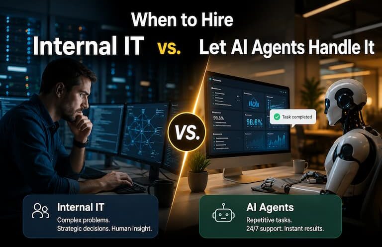 When to Hire Internal IT vs. Let AI Agents Handle It