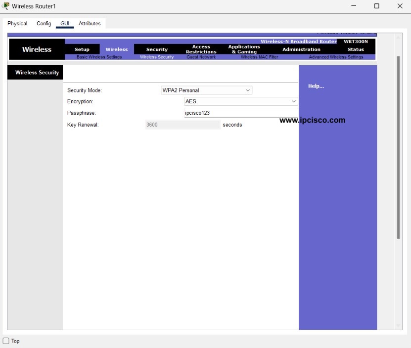 wireless router gui password configuration, WPA2 PSK GUI Configuration