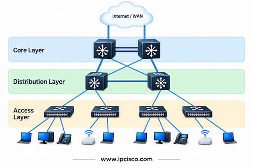 traditional hierarchical campus network HCIA question