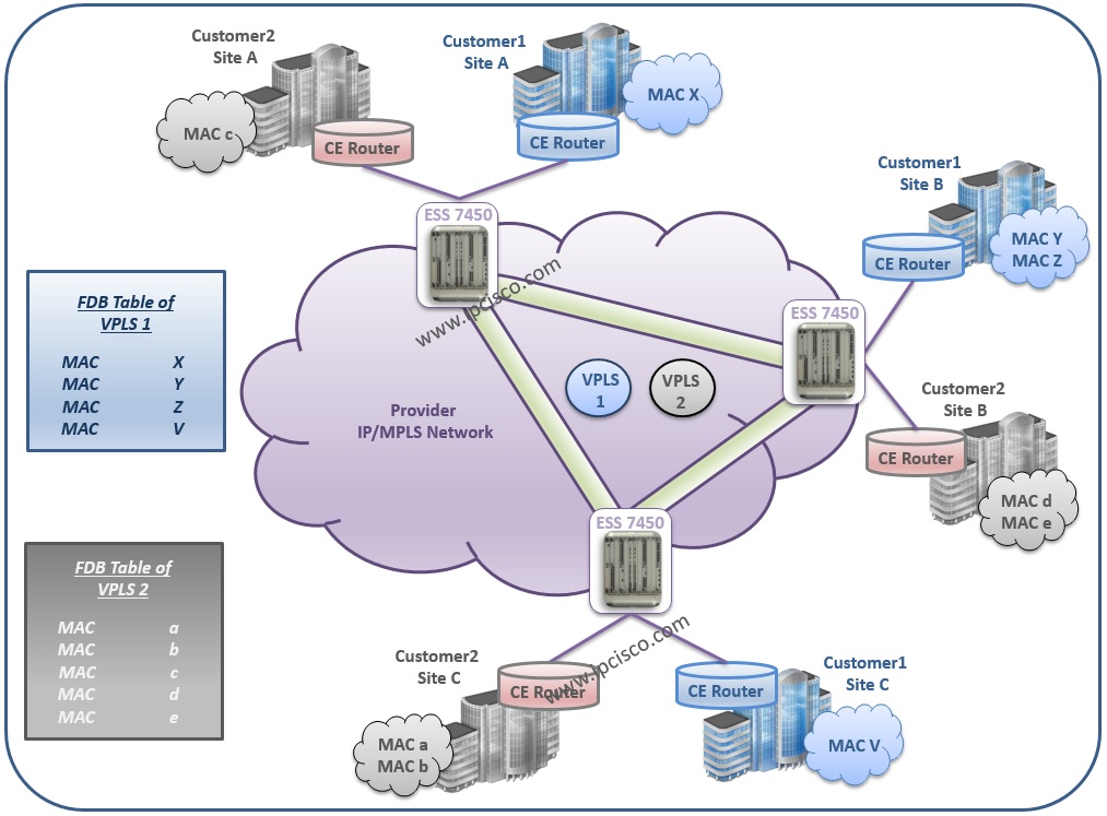 Alcatel-Lucent, Customer View of Layer 2 VPN