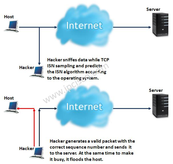 manipulating tcp sequence number, session hijacking attacks