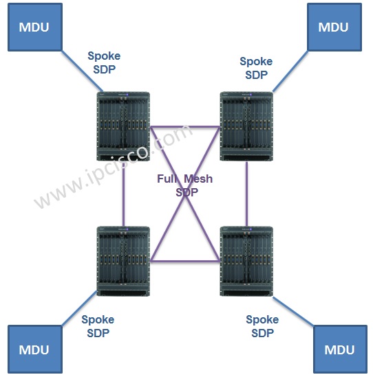 Alcatel h-VPLS Architecture