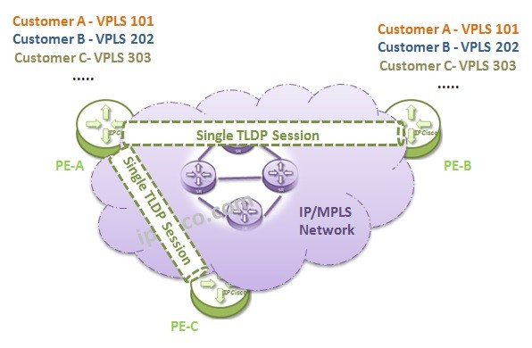 vpls, single-tldp-session